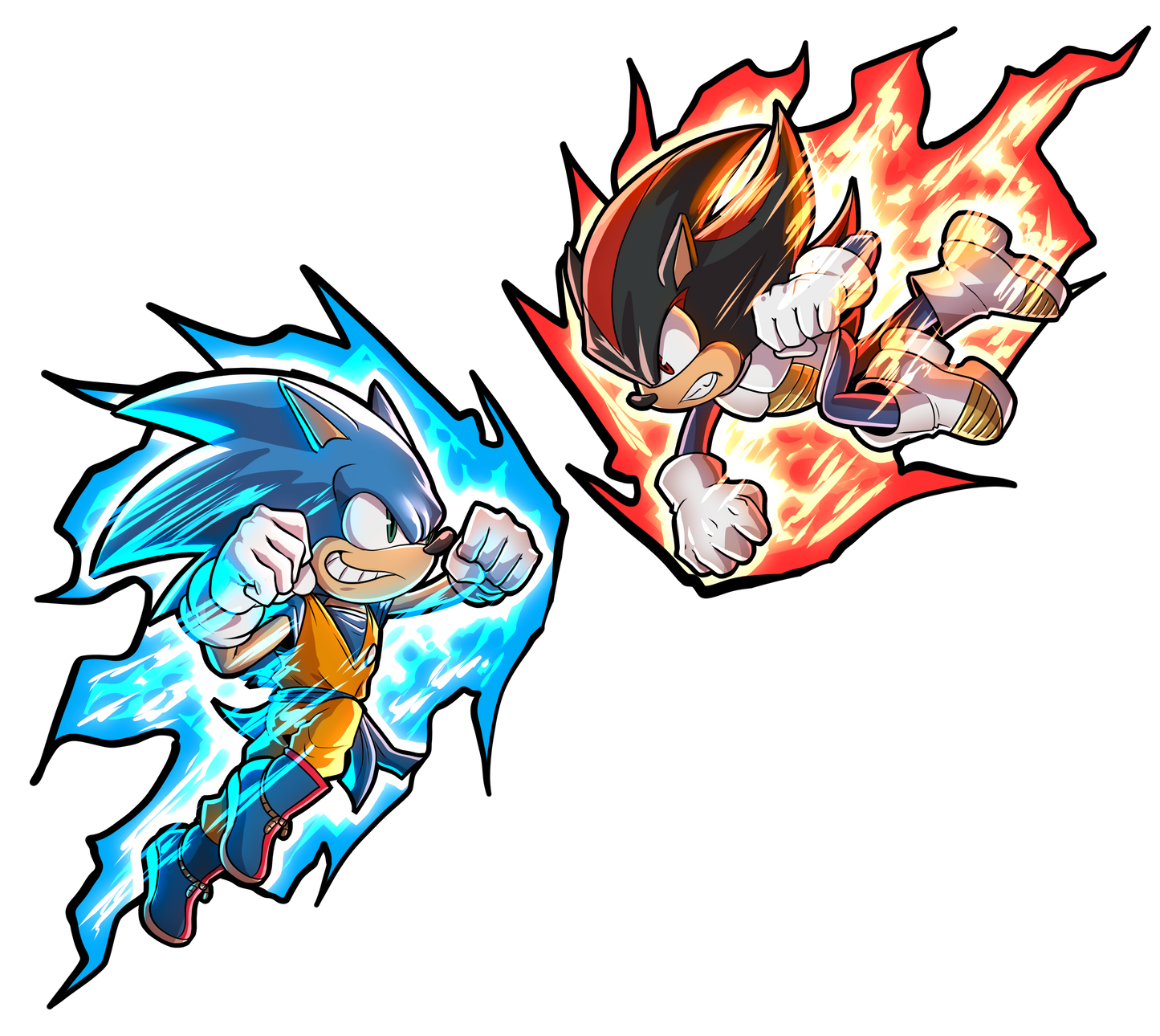 SONIC DBZ MASHUP 3D PIN SET PRE ORDER ( COMING SOON )