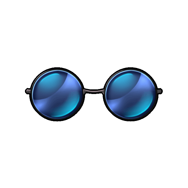 LENTICUALR EFFECT PIN GLASSES ( GOJO )