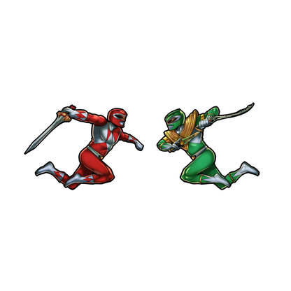 RED VS GREEN RANGER 3D PIN SET PRE ORDER ( COMING SOON )