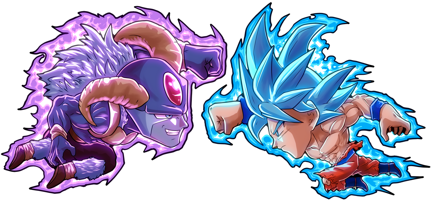 MORO VS GOKU 3D PIN SET PRE ORDER ( COMING SOON )