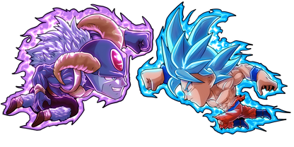 MORO VS GOKU 3D PIN SET PRE ORDER ( COMING SOON )