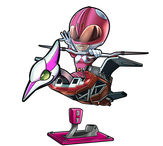 KIDDIE RIDE SPRING PIN PRE ORDER ( PINK RANGER ) COMING SOON