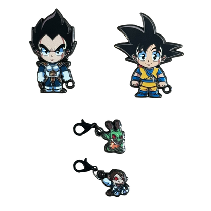 INTERCHANGEABLE  CHARM PIN ( GOKU / VEGETA )