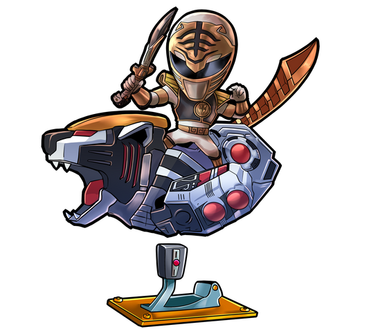 KIDDIE RIDE SPRING PIN PRE ORDER ( WHITE RANGER )COMING SOON