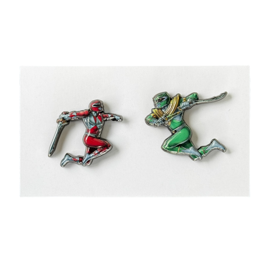 VS PIN SET ( RED VS GREEN RANGER )